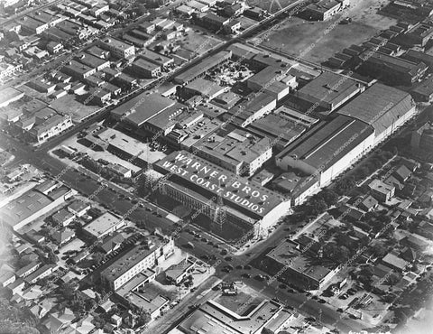 historic Hollywood Calif Warner Brothers Studios aerial view circa 1938 - 0435-001