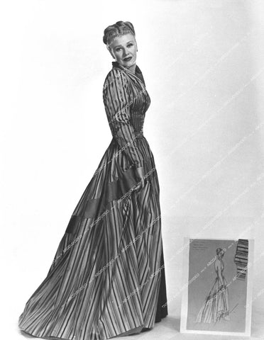 Ginger Rogers costume wardrobe designer Irene sketch - 1949 film The Barkleys of Broadway - 0440-028