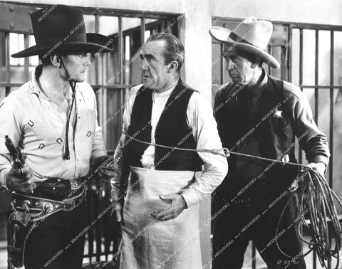Buck Jones, Frank Rice, unknown actor - 1932 film Forbidden Trail - 0443-001