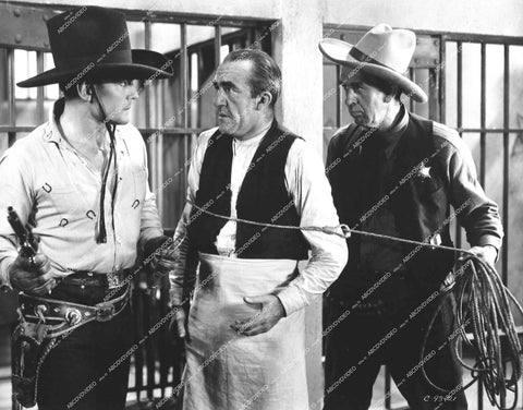 Buck Jones, Frank Rice, unknown actor - 1932 film Forbidden Trail - 0443-002
