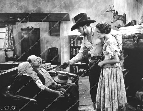 Buck Jones, Barbara Weeks, Mary Carr - 1932 film Forbidden Trail - 0443-010