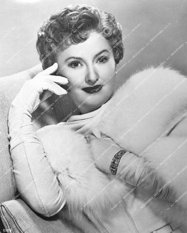 Barbara Stanwyck portrait in white fur - 0448-010