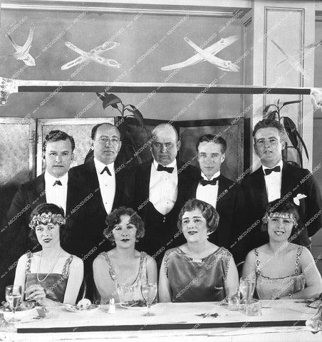 silent film stars directors execs genuine Hollywood party circa 1924 - Charles Chaplin, Thomas Ince - Joseph M Schenck, James Dixon J D Williams, Marshall Neilan, Anita Stewart, Norma Talmadge, Katherine MacDonald, Dorothy Phillips - 0451-024