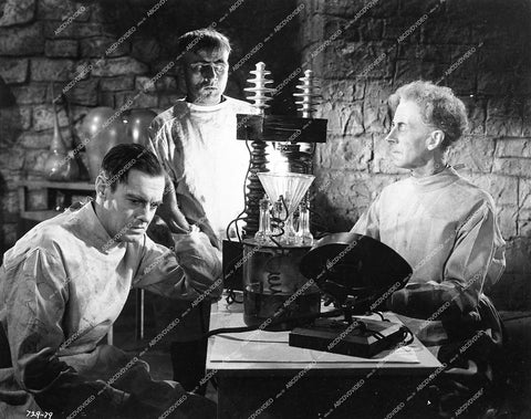 Dwight Frye, Colin Clive, Ernest Thesiger - 1935 film The Bride of Frankenstein - 0452-012