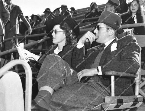 Jeanette MacDonald and husband Gene Raymond at the horse races circa 1939 - 0452-026