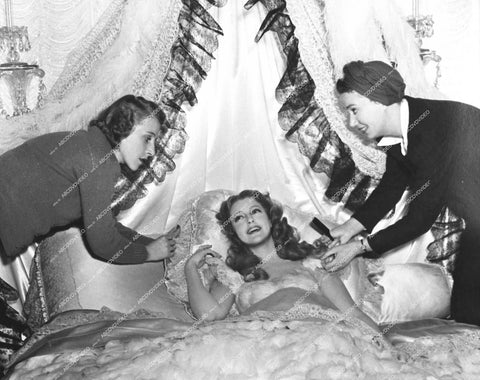 Jeanette MacDonald does makeup check behind the scenes - 1942 film I Married an Angel - 0453-028