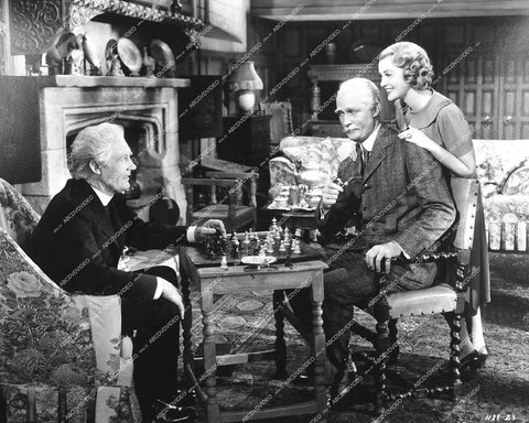 Jeanette MacDonald, Ian Hunter, Brian Aherne playing chess - 1941 film Smilin' Through - 0457-012