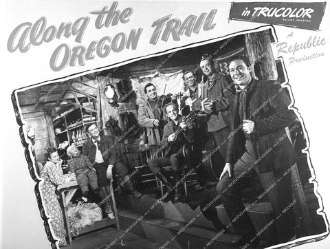 Monte Hale, Max Terhune & ventriloquist dummy Elmer, Foy Willing & musicians Riders of the Purple Sage - 1947 film Along the Oregon Trail - 0458-023