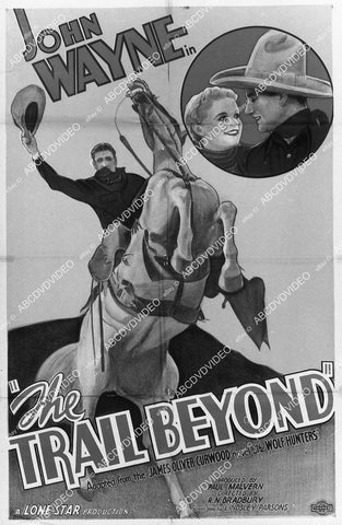 ad slick John Wayne film The Trail Beyond - 11006-037