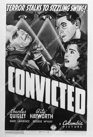 ad slick Charles Quigley, Rita Hayworth film Convicted - 11019-020