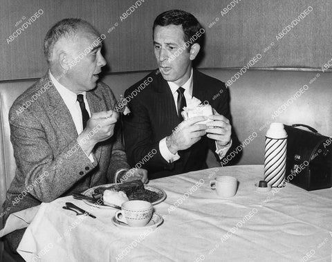 candid Don Adams & Edward Platt break for lunch TV Get Smart - 11028-007