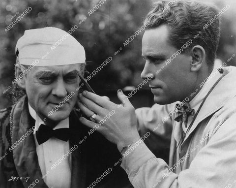 Lionel Barrymore gets makeup on set silent film Body and Soul - 11030-029