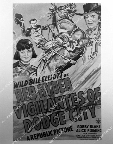 ad slick Bill Elliott film Vigilantes of Dodge City - 11032-021