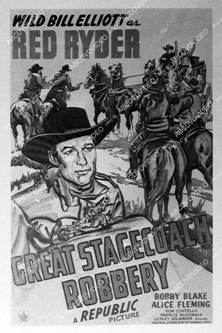 ad slick Bill Elliott film Great Stagecoach Robbery - 11035-033