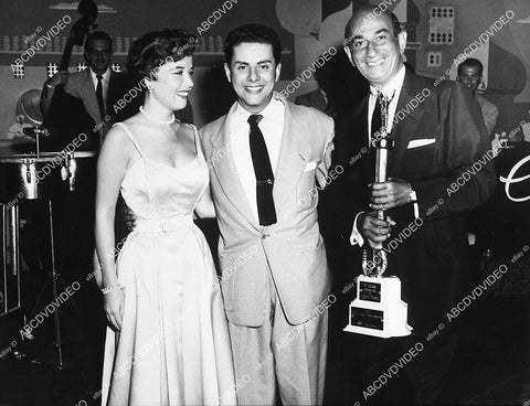 music great candid Gloria DeHaven, Tito Puente, night club owner Myron Cohen - 11048-010