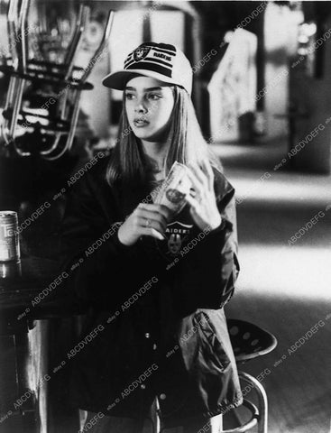 Brooke Shields in Raiders gear film TILT 12975-24