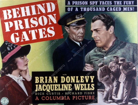 Brian Donlevy Jacqueline Wells Dick Curtis film Behind Prison Gates 35m-10446