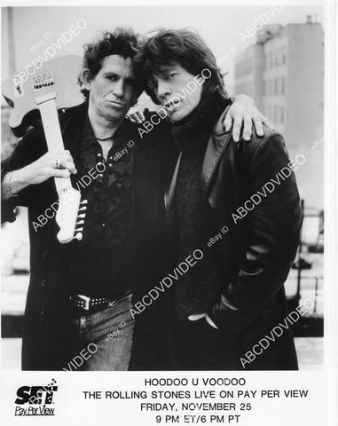 8b11-426 Mick Jagger Keith Richards Charlie Watts Ronnie Wood Rolling Stones TV pay per view 8b11-426