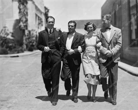 Warner Baxter Myrna Loy? On studio backlot 74-32