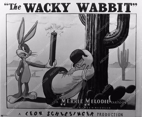 animated characters Bugs Bunny Elmer Fudd cartoon The Wacky Wabbit 412-04