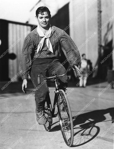 Clark Gable showing off on his bicycle on MGM Studios backlot 713-19