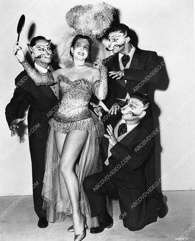 beautiful Ann Miller her sexy legs and dancers in masks 798-15