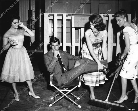 Connie Francis Paula Prentiss Dolores Hart sweep up around George Hamilton 877-20