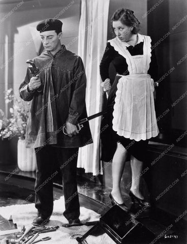 Buster Keaton Polly Moran as french maid The Passionate Plumber 891-02
