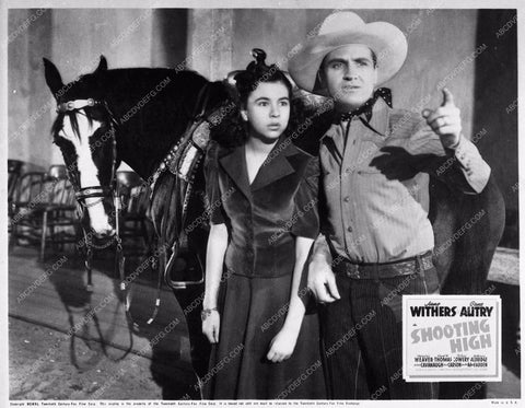 ad slick Gene Autry Jane Withers Shooting High 898-06