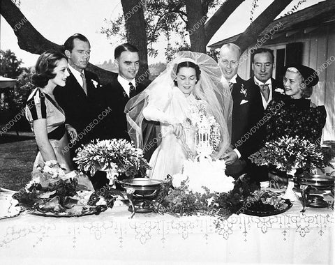 John Farrow Maureen O'Sullivan wedding cake Anita Louise Sally Blane Alan Mowbray 988-34