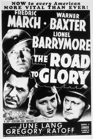 ad slick Fredric March Lionel Barrymore The Road To Glory 10117-07