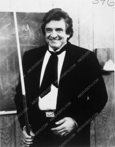 Johnny Cash with pool cue in hand 10323-22