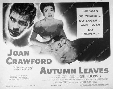 ad slick Joan Crawford film Autumn Leaves 10415-03