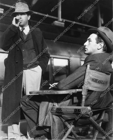 great candid Frank Capra w Gary Cooper sitting in Ann Sothern's chair 1145-26