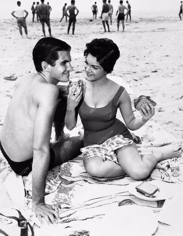 Connie Francis George Hamilton on beach Where the Boys Are 1189-17