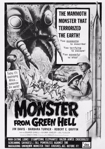 ad slick Jim Davis sci-fi film Monster from Green Hell 1209-23