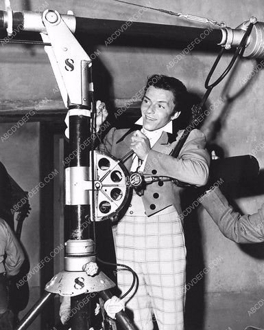 candid Frank Sinatra playing w the equipment film The Kissing Bandit 1209-25