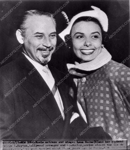 news photo Lena Horne and husband George L. Hayton 1226-06