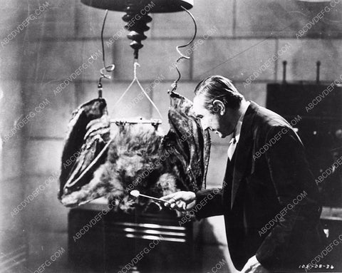 Bela Lugosi putting the bat on the scent film The Devil Bat 1288-17
