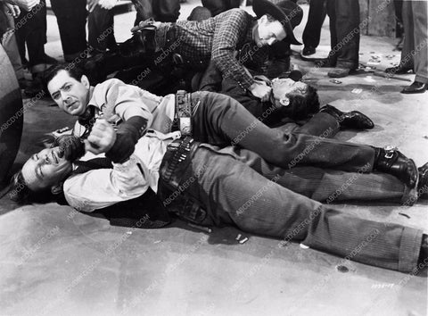 Johnny Mack Brown barroom brawl western film West of Carson City 1294-32