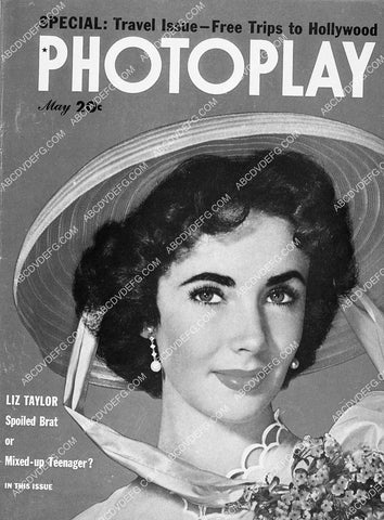 Elizabeth Taylor Photoplay magazine cover 1319-18