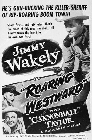 ad slick Jimmy Wakely film Roaring Westward 1331-07