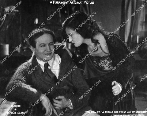 Harry Houdini Lila Lee silent film Terror Island 1332-08