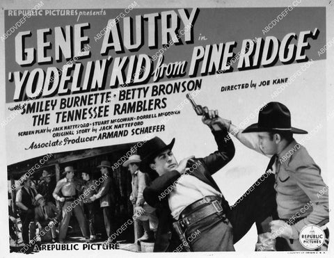 ad slick Gene Autry film Yodelin Kid from Pine Ridge 1332-21