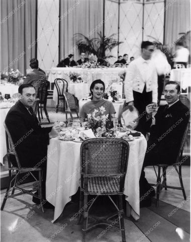 Bela Lugosi with Gloria Holden candid and David Diamond dining 1396-20