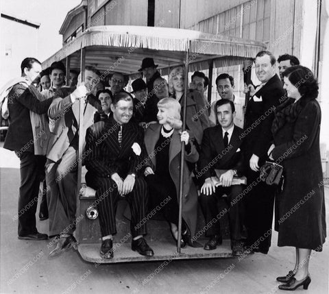 candid Clark Gable Norma Shearer on MGM tram Idiots Delight 1407-34