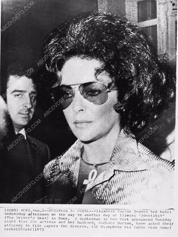 news photo Elizabeth Taylor in Rome film The Driver's Seat 1482-18