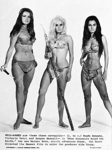 sexy trio of cavegirls Imogen Hassall Magda Konopka Victoria Vetri film When Dinosaurs Ruled the Earth 1509-23