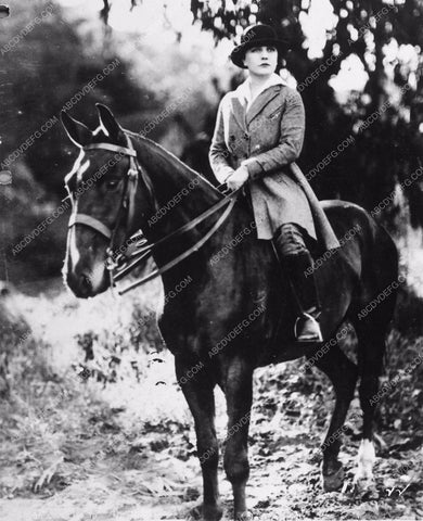 Edna Purviance on horseback silent short The Idle Class 1598-27
