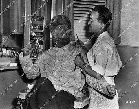 Lon Chaney Jr gets Wolf Man makeup done by Jack Pierce 1625-20